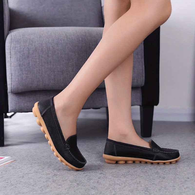 Women's Round Toe Loafers Slip-On Casual Shoes Lightweight Comfort