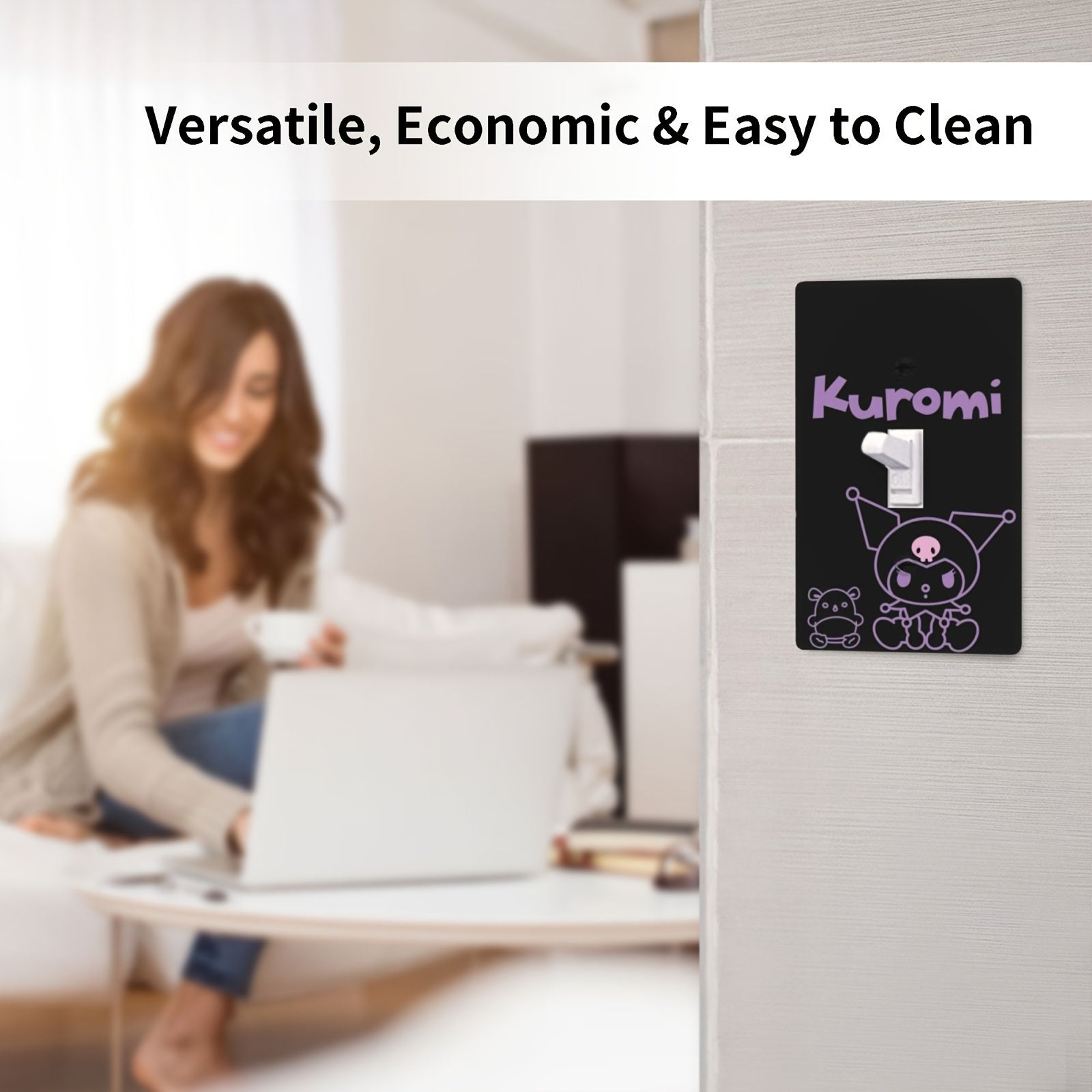 Kuromi Light Switch Cover Decorative Wall Plate Easy to Install for Home Decor