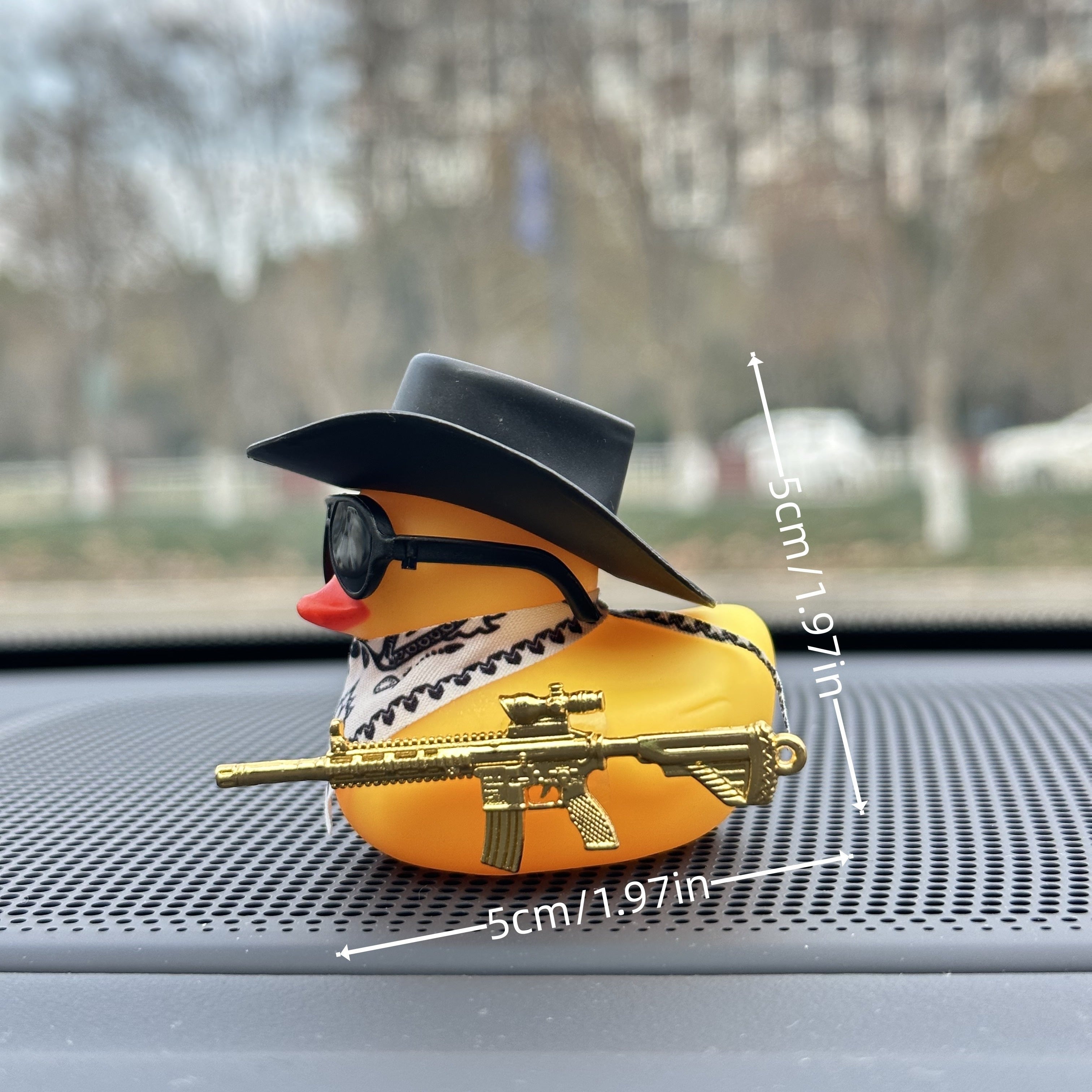 Unisex Western Cowboy Duck Car Dashboard Decoration Interior Accessories