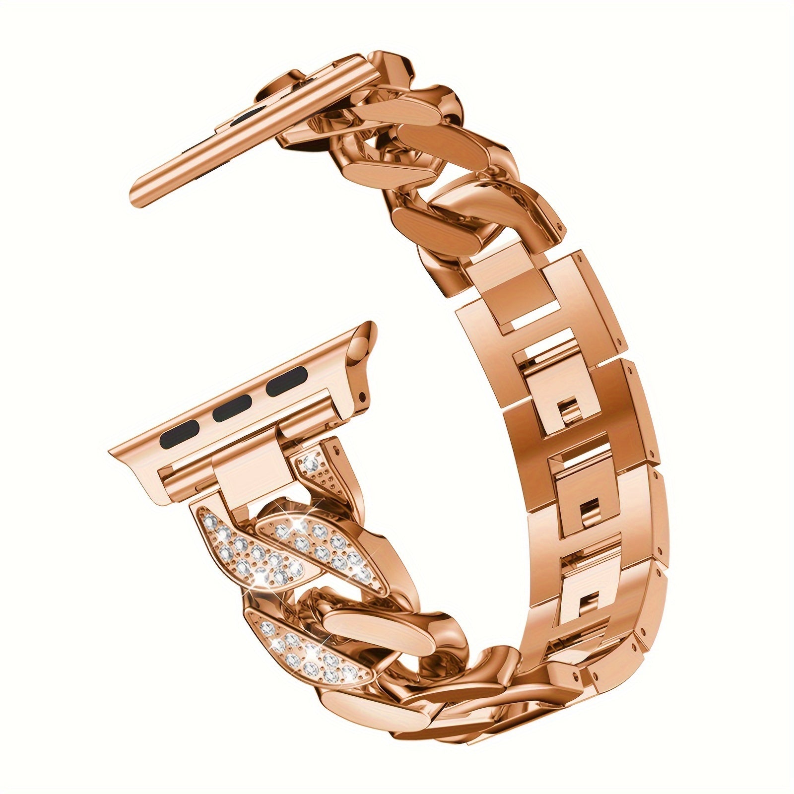 Цепочка-ковбой из нержавеющей стали в стиле Diamond Cowboy для ремешка Apple Watch Series 1-9 Ultra