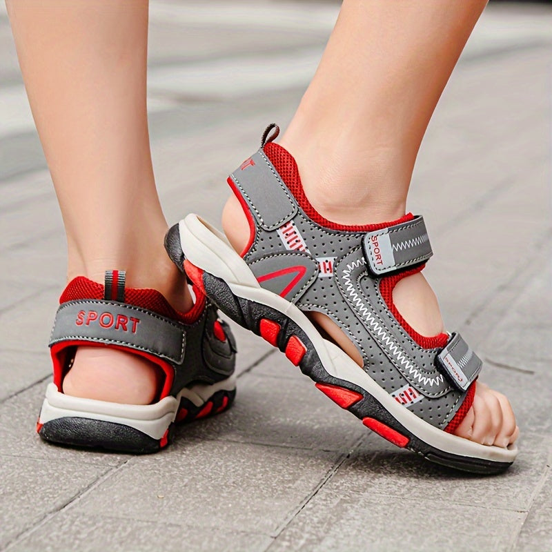 Zapatos casuales para niños en azul marino para niños, de punta abierta, antideslizantes, ligeros, para verano