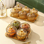 Light Luxury Candy Storage Jar with Sealed Lid for Bottles 3 4 6 on Tray