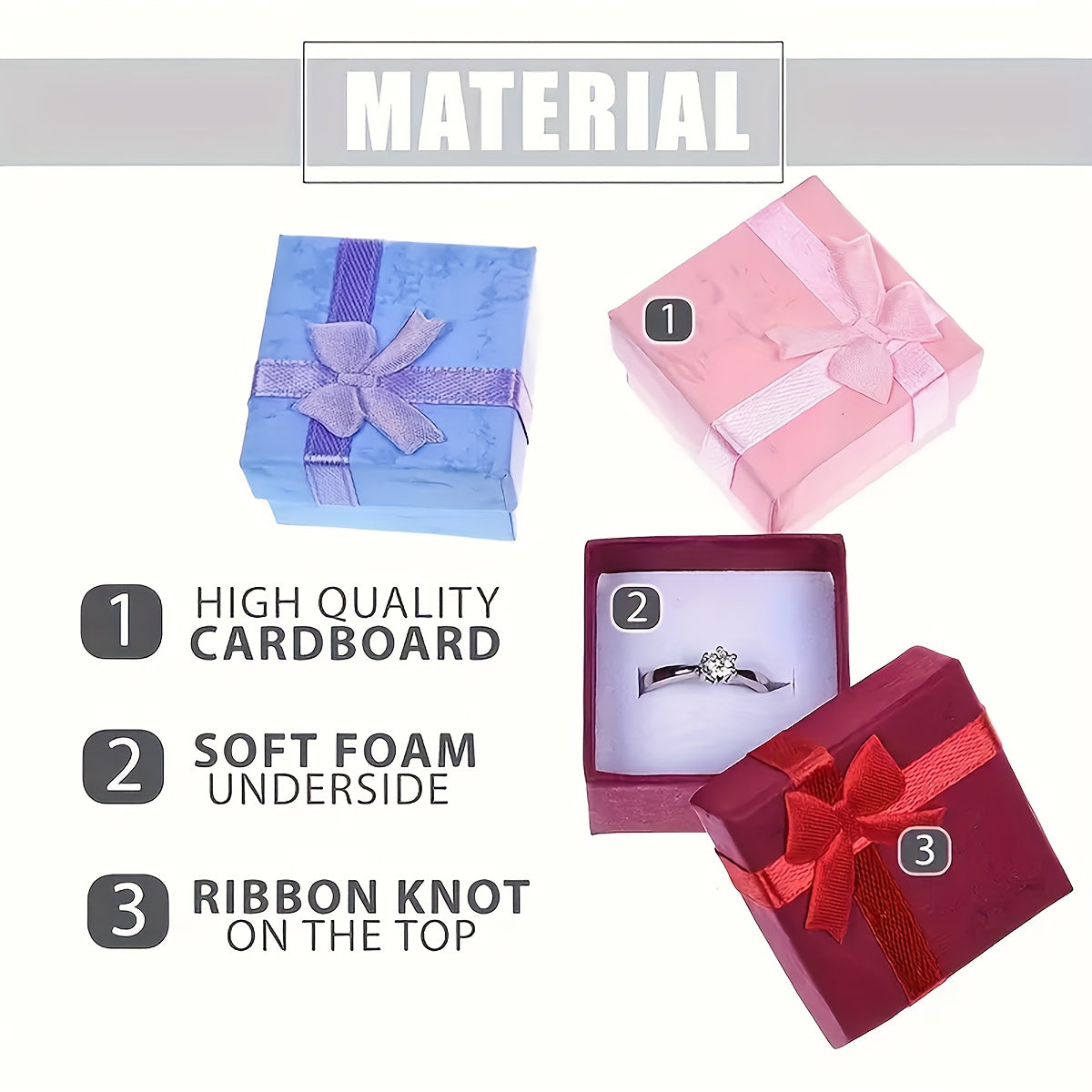 Jewelry Ring Box in Multiple Colors for Gift Storage