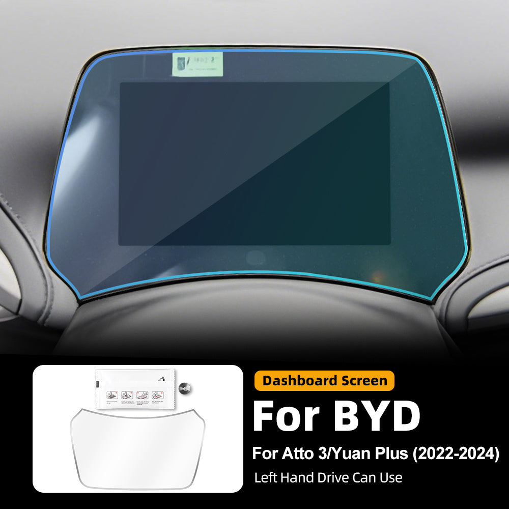 Car Left Driver Tempered Glass Screen Protector for Atto 3/Yuan Plus 2022-2024