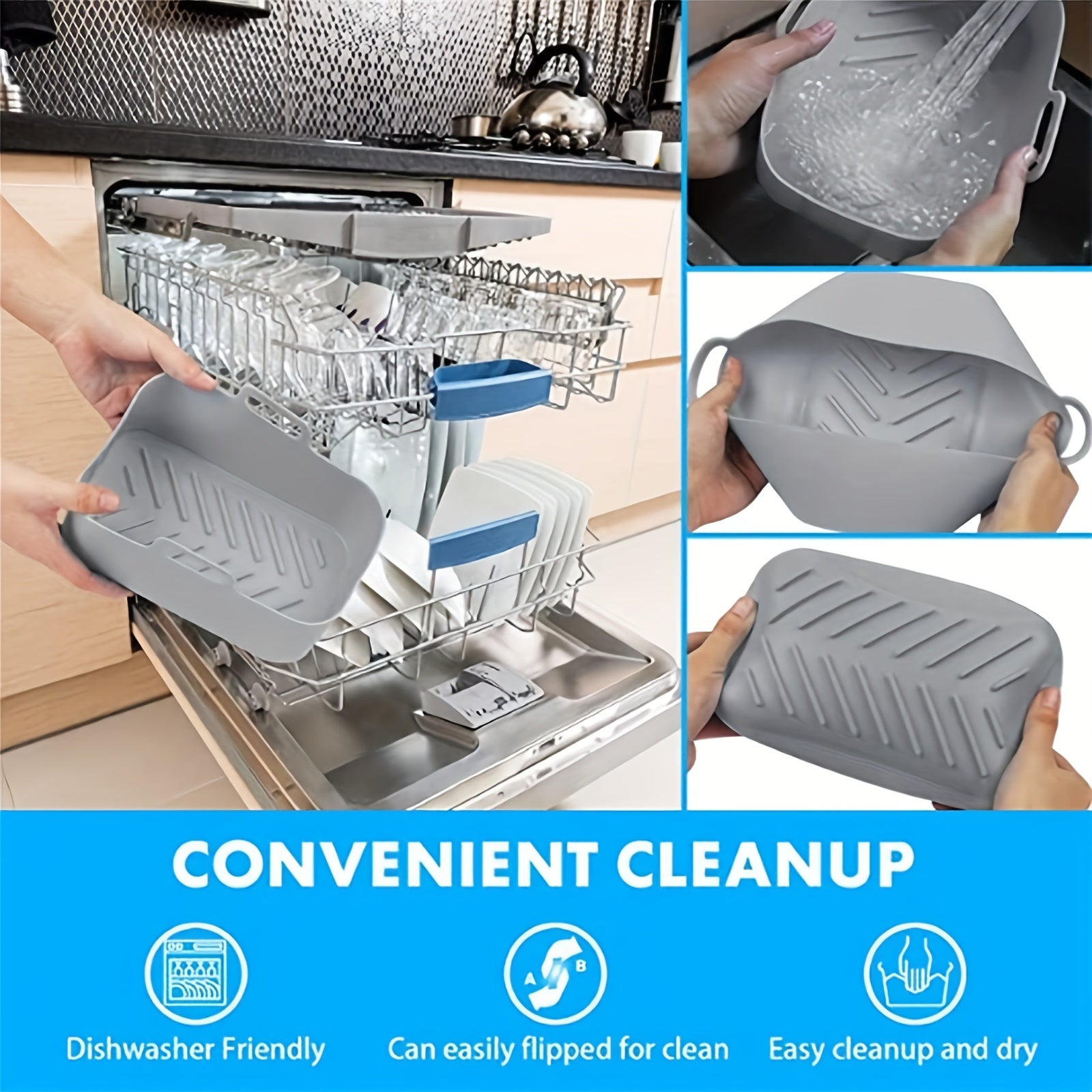 Circular Silicone Inner Liner for Air Fryers and Ovens, Food-Safe, 18-22cm