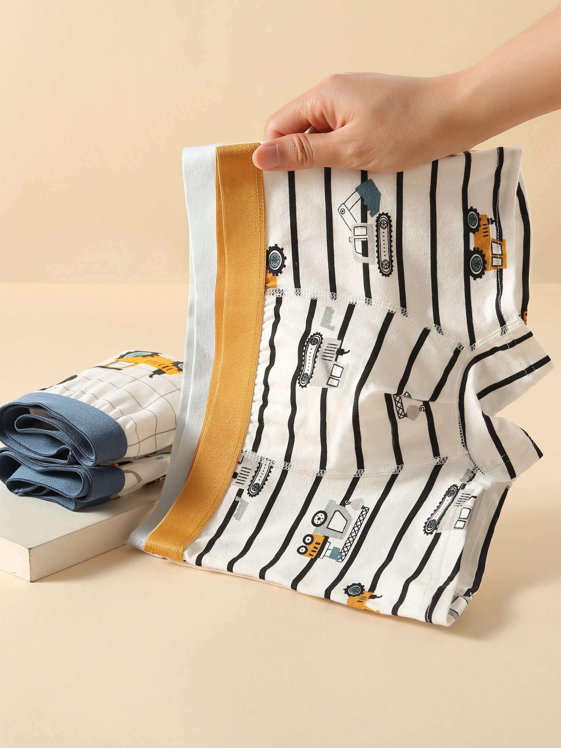 Pack de 4 calzoncillos bóxer de algodón para adolescentes con gráficos de dibujos animados para todas las estaciones