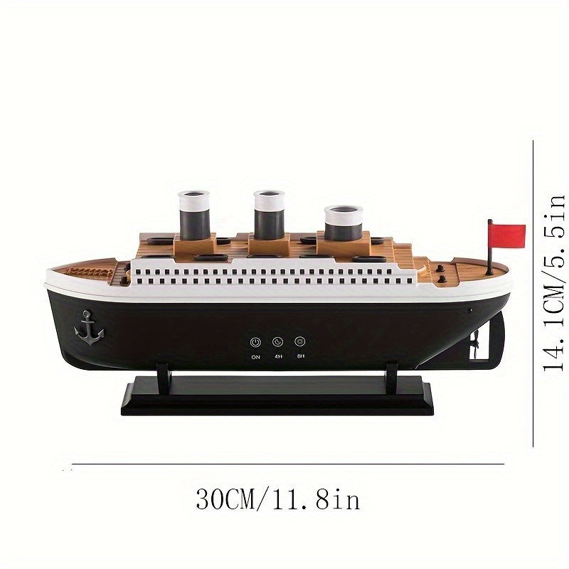 Essential Oil Humidifier with LED Lights, Ship Wheel Design, 8.45oz