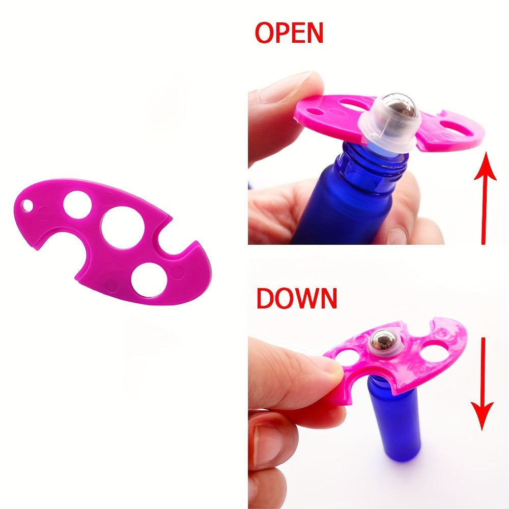 Colorful Plastic Oil Bottle Opener with Roller Ball for Easy Cap Removal
