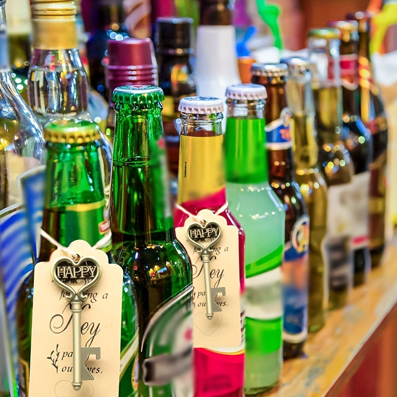 Key-Shaped Metal Bottle Opener for Kitchen, Party, Gift, and Holiday Use