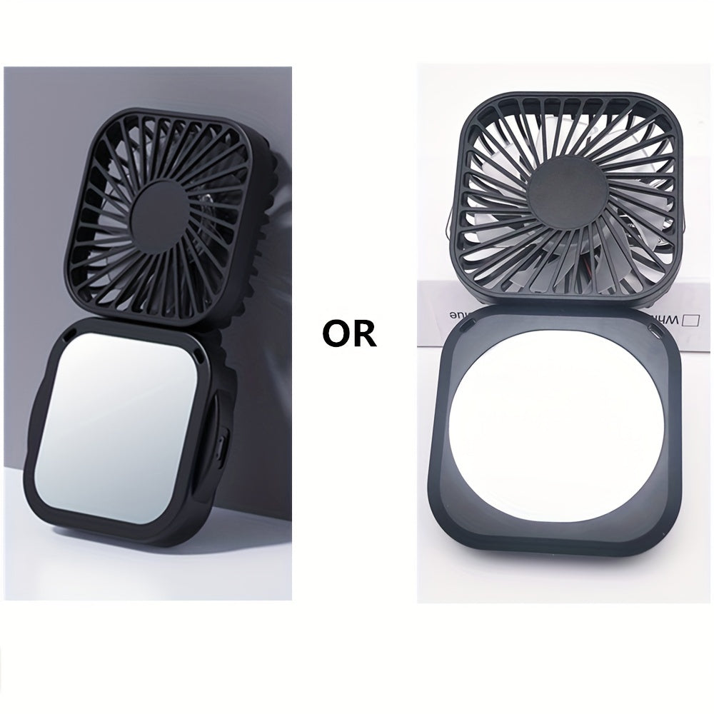 Mini egiluvchan bo'yin ventilyatori va makiyaj oynasi - bu tashqi foydalanish uchun mo'ljallangan portativ USB zaryadlanadigan qo'l ventilyatori. Ushbu ijodiy stol ventilyatori moslashtirilgan qulaylik uchun 3 tezlik sozlamasini taklif etadi.