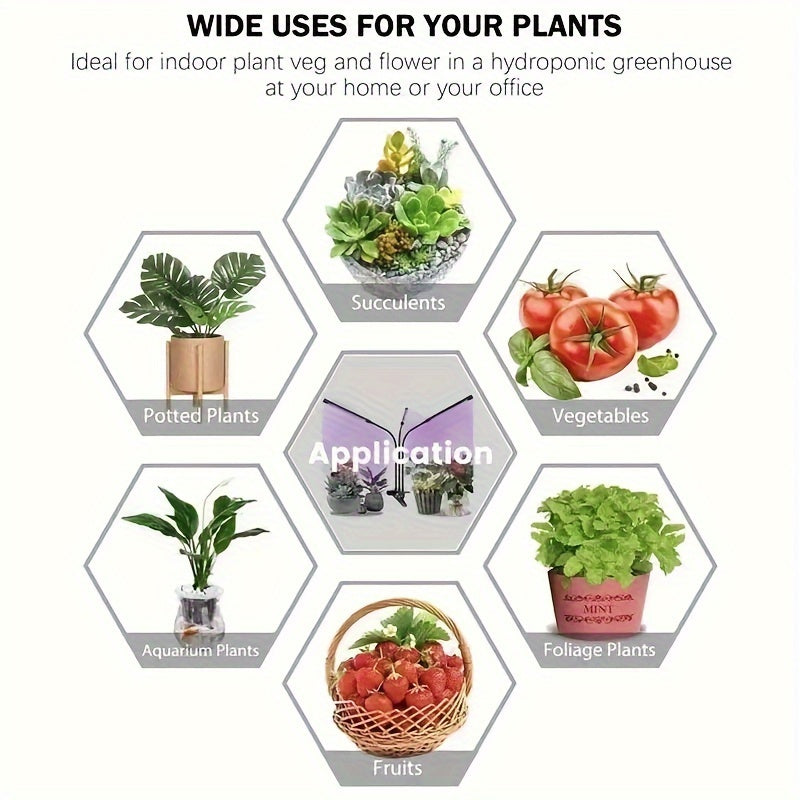 USB quvvatlangan LED o'simlik o'sish chiroq lentasi sukulentlar, gullar va ko'chatlar uchun ideal. Issiqxonalarga, gidroponikaga va ichki bog'dorchilikka mos keladi. Suvga chidamli emas.