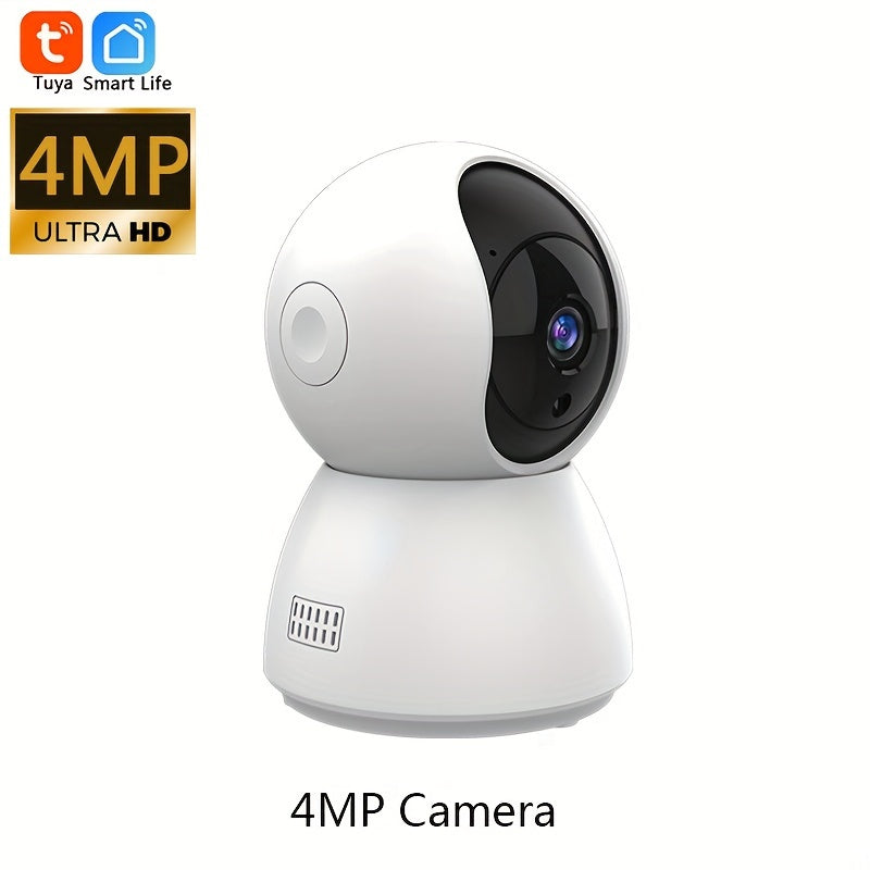 4МП Внутренняя WiFi-камера безопасности с автоматическим отслеживанием и ночным видением для домашнего мониторинга