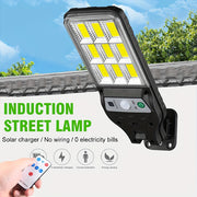 Solar Powered LED Wall Light with Motion Sensor Remote Control and Rechargeable Lithium Battery
