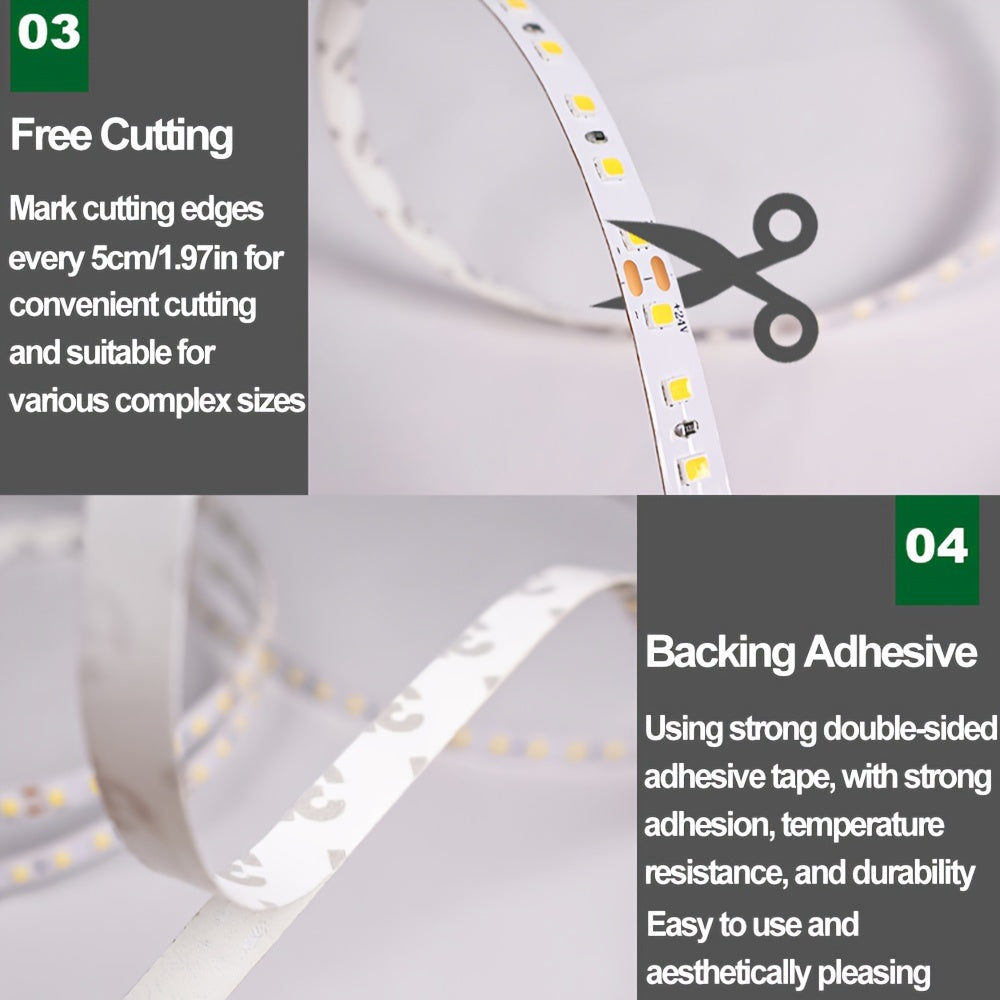 10m 2835 LED Light Strip 120 LEDs/m White Indoor Decoration for Office Hotel Mall