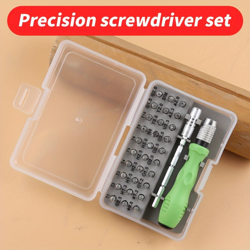 Juego de destornilladores de precisión 36-en-1 para electrónica, magnetizado, compacto