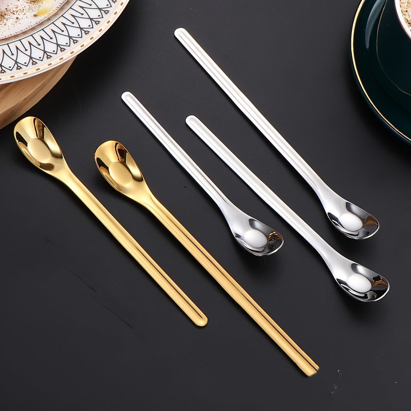 Silvery Stainless Steel Bird's Nest Spoon for Kids Coffee Honey Stirring