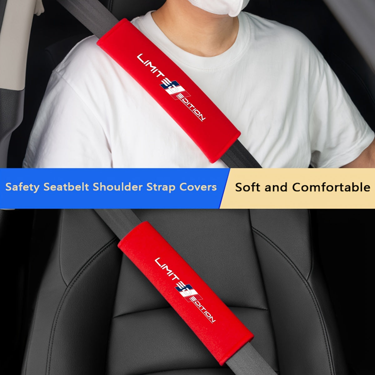 Car Seat Belt Cover Soft Fluff Shoulder Protection for Safety Belts