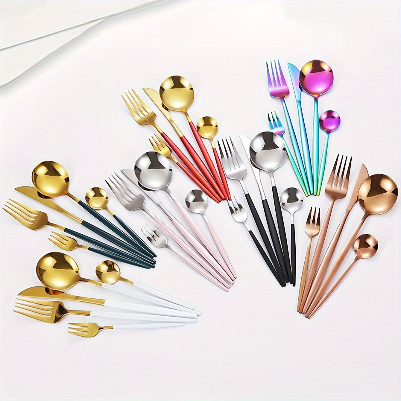 Набор из 20/30 предметов нержавеющей стали португальской столовой посуды, включающий нож для стейка, вилку, ложку, чайную ложку, фруктовую вилку, десертную ложку