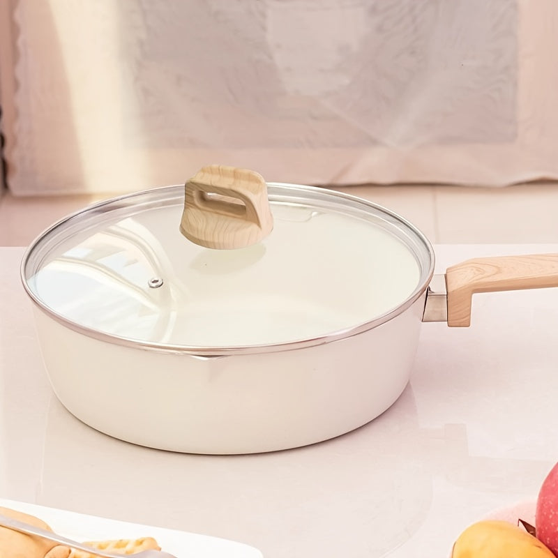 Deep Fry Pan Aluminum Alloy Induction Gas Stove Non-Stick Cookware