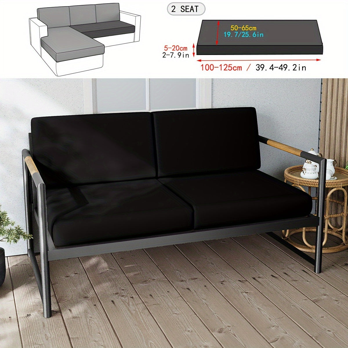 Водонепроницаемый чехол для уличной подушки из молочного волокна для садовой мебели на веранде