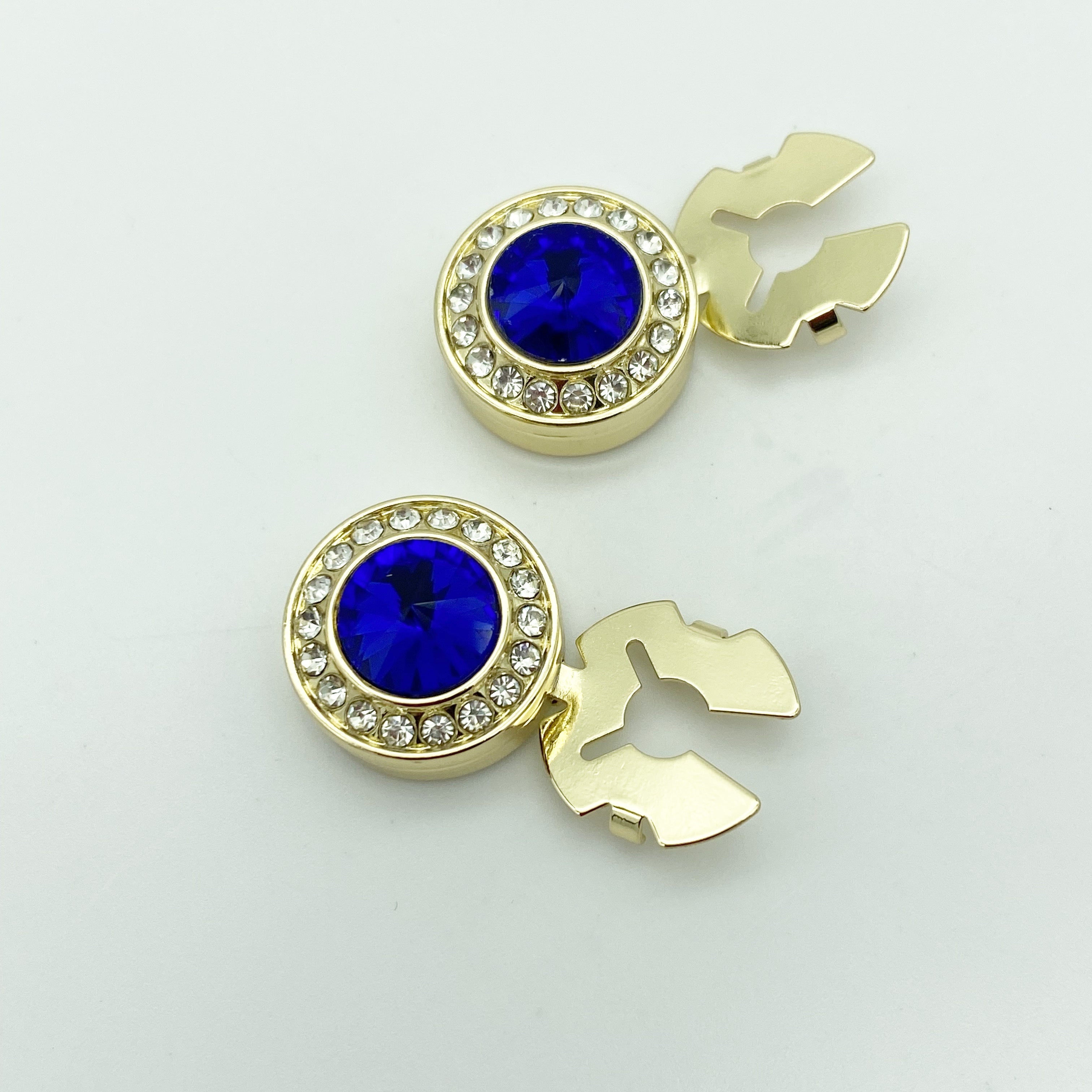 Ikkita tugma qopqog'i - Erkaklar va ayollar uchun porloq rhinestone mansheti, rasmiy va norasmiy kiyimlar uchun mos, maxsus tadbirlarda sovg'a berish uchun ajoyib