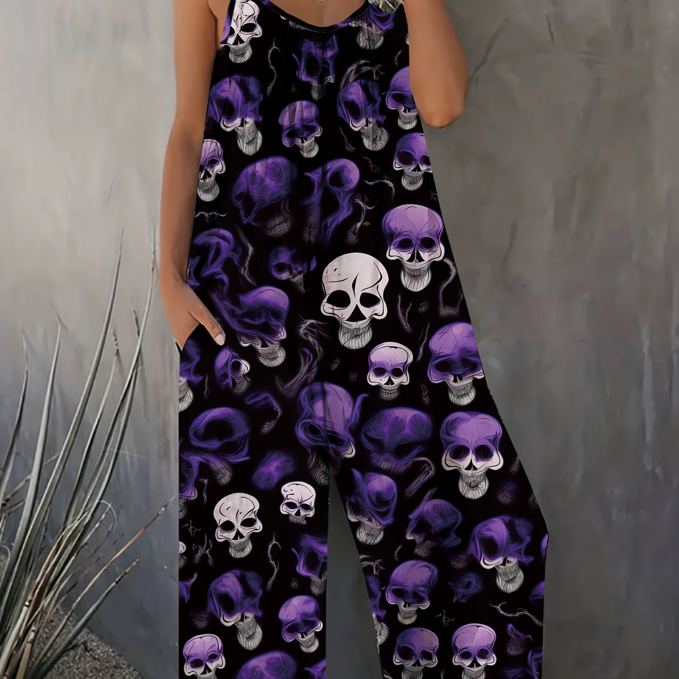 Leggings largos impresos de estilo gótico para mujer en primavera y verano