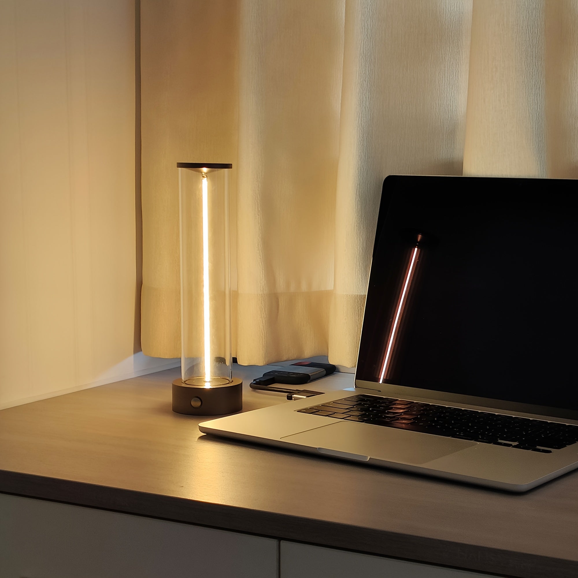 Rechargeable Touch-Control Bedside Lamp with Dimmable Levels and USB Power