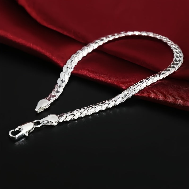 Silver Bracelet for Women Wedding Engagement Elegant Jewelry