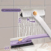Multifunctional Rotating Gap Brush for Ceramic Tile Cleaning 4-in-1 Bathroom Scraper