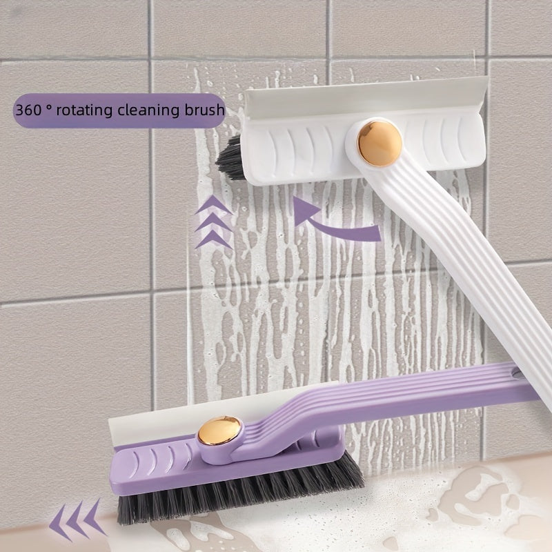 Multifunctional Rotating Gap Brush for Ceramic Tile Cleaning 4-in-1 Bathroom Scraper