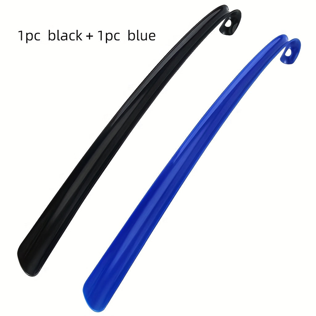 Black Plastic Shoe Horn for Elderly and Pregnant Women, No Bending