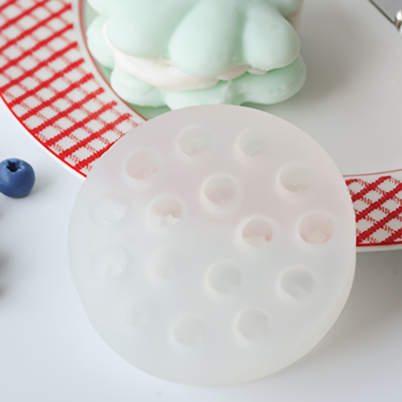 Blueberry Silicone Mold for DIY Treats Crafts Pudding Chocolate Candy Soap Candle Making Kitchen Supplies