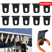 4Pcs 10Pcs RV Awning Hooks Ring Drying Rack Clips Plastic Outdoor