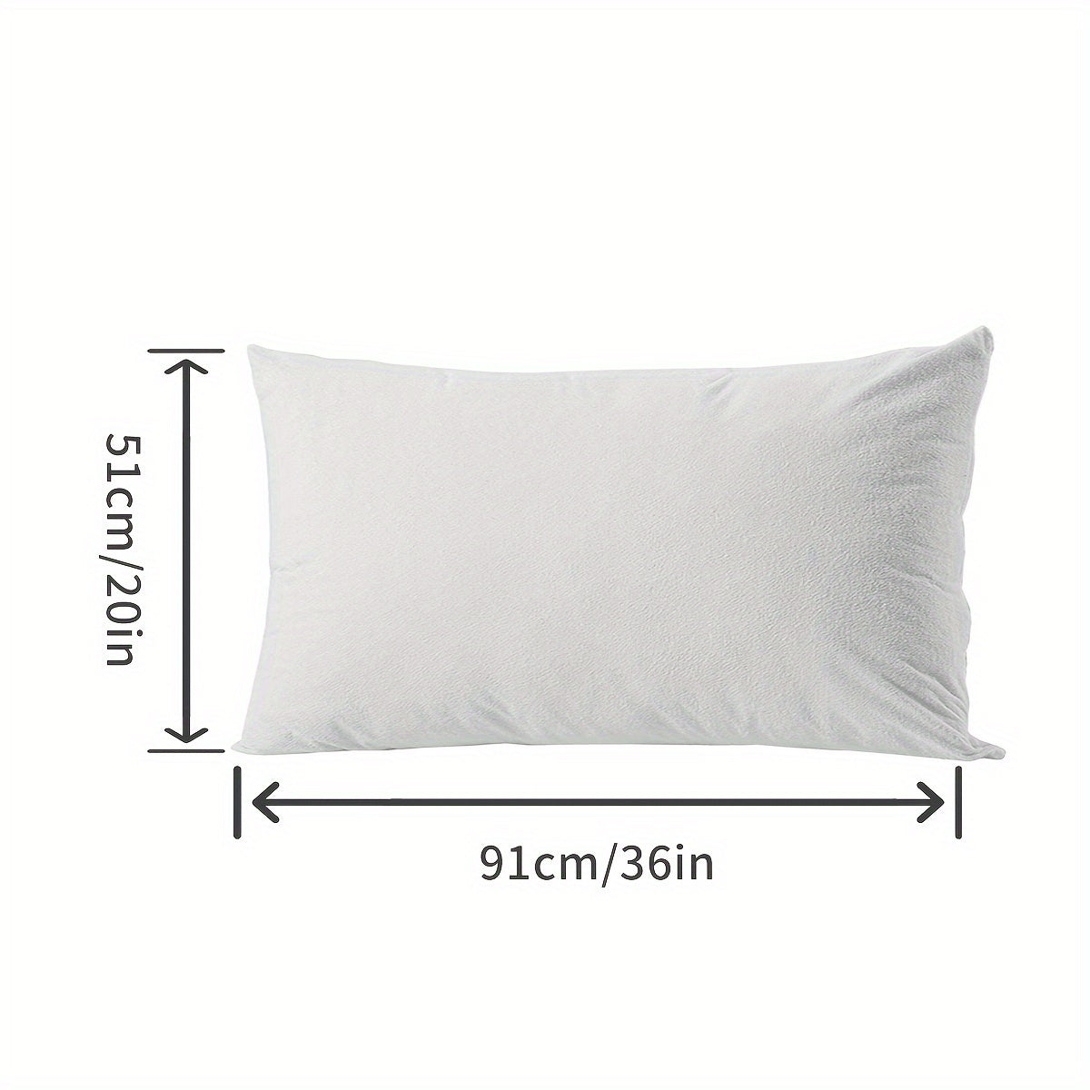 Waterproof Velvet Pillowcase 60-Thread Count Washable Smooth Plain Weave