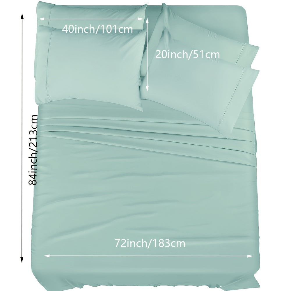 Luxury Fitted Sheet Set with Wrinkle and Stain Resistant Deep Pocket Bedding for Bedroom or Hotel