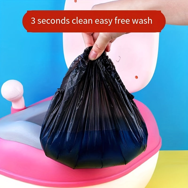 Bolalar hojatxonasi uchun bir martalik plastik sumka, tozalash sumkasi yoki bosh qopqog'i sifatida ishlatilishi mumkin, suv o'tkazmaydigan va chang o'tkazmaydigan, qalinligi oshirilgan.