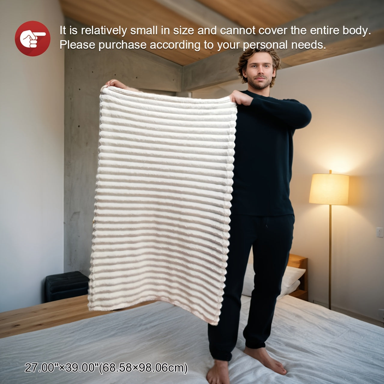 Reversible Faux Fur Throw Blanket Soft Warm Cozy Home Decor Bed Couch 50x60 Inches