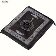 Waterproof Travel Prayer Mat for Muslims, Machine Washable, Black or Green