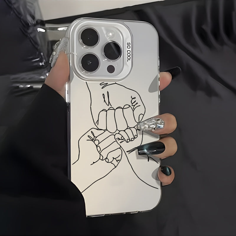 Funda para iPhone de familia de tres, a prueba de golpes, antideslizante, ligera, moderna, protección IMD