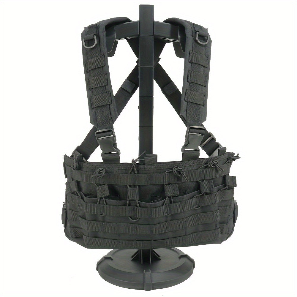 Durable Nylon Chest Rig with MOLLE Pouch for Hunting and Airsoft