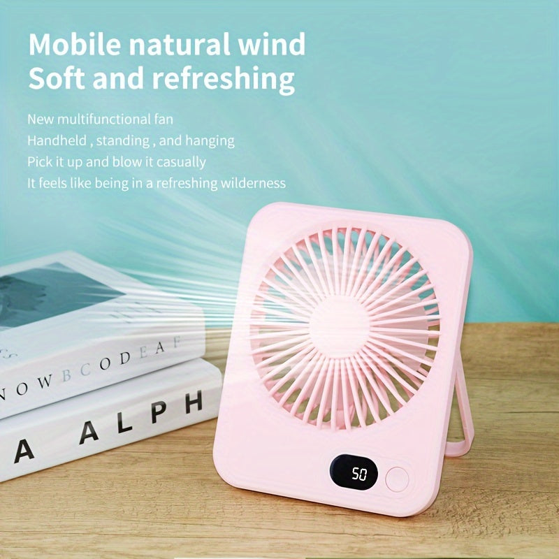 Portable USB Desktop Fan for Women Slim Rechargeable Personal Cooling Fan