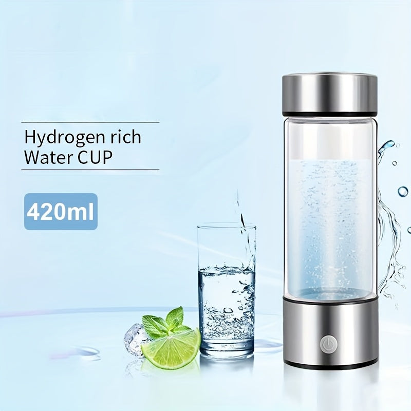 Rechargeable Water Ionizer Bottle with Filtration 420ml for Home Travel Office