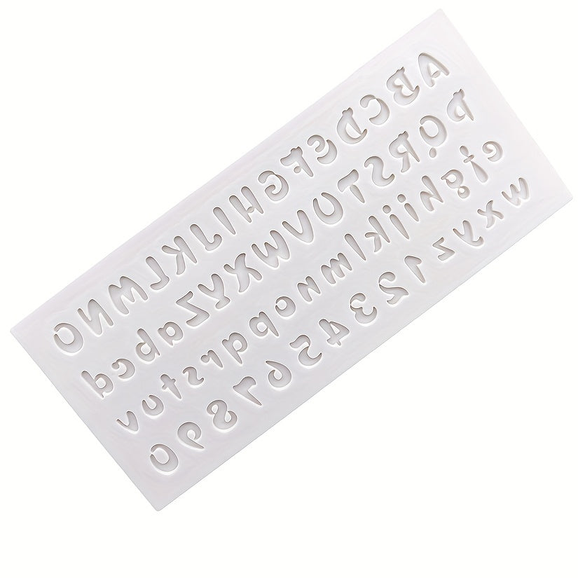 Alphanumeric Silicone Chocolate Mold with Cartoon English Alphabet and Numbers for Candy and Baking