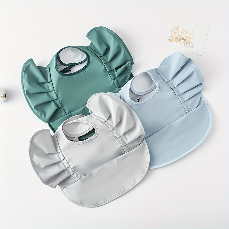 Babero impermeable para alimentar con diseño de alas de ángel, material PU, para regalos de vacaciones