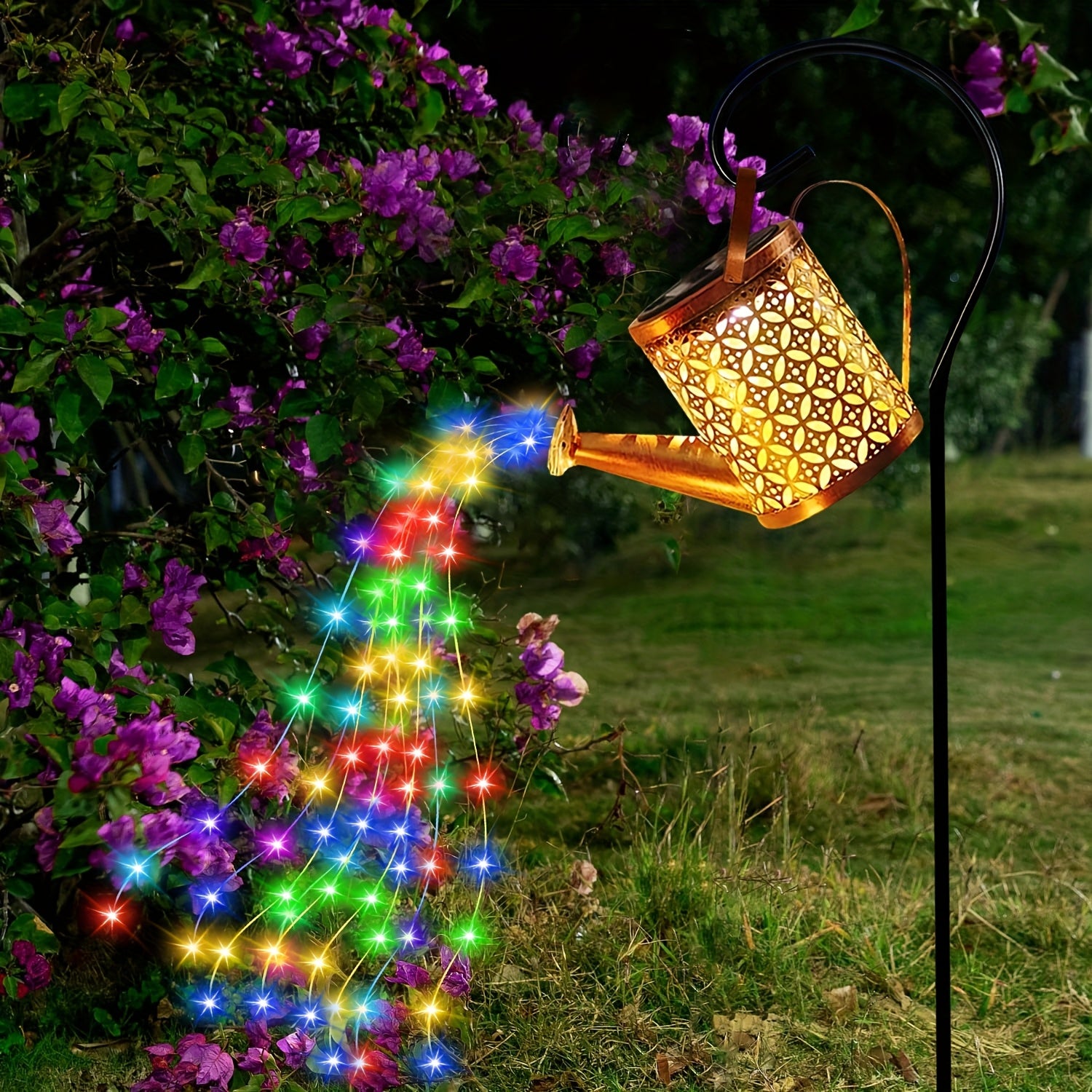Outdoor Solar Garden Light Kettle Lantern for Pathway Lawn Patio Yard Decoration