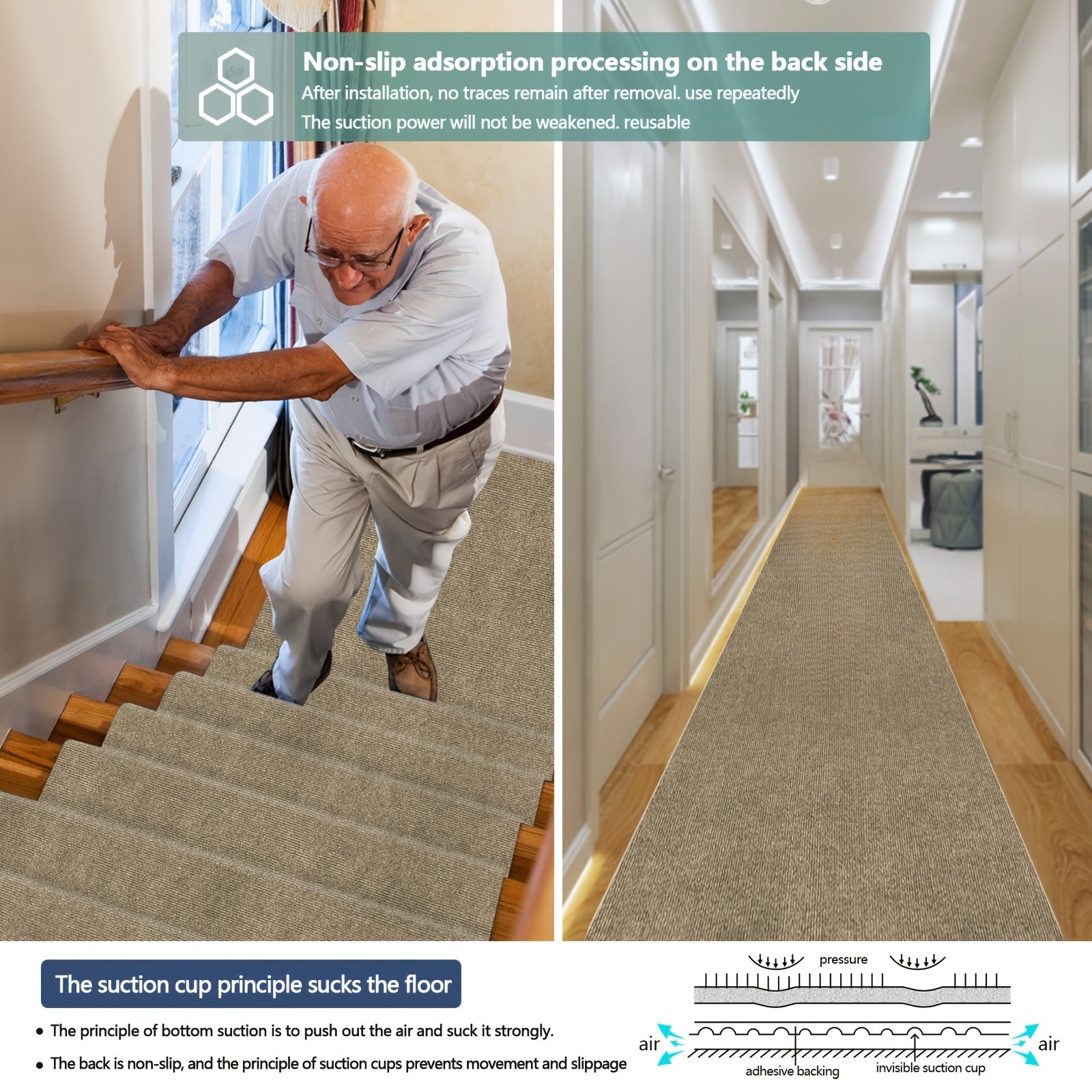 Qalin yuguruvchi gilam, yo'lni nishonlash va ko'rgazma ochilishlari uchun mukammal. Rojdestvo DIY loyihalari uchun yuvinish xonasi, koridor, oshxona va zinapoyalarda ideal. Mashinada yuvilishi mumkin va yog'och pollarda foydalanish uchun mo'ljallangan.