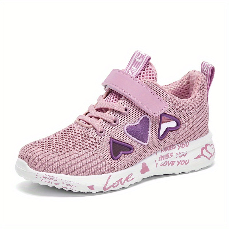 Girls' Knitted Casual Shoes for Spring and Summer with Shock-Resistant Features