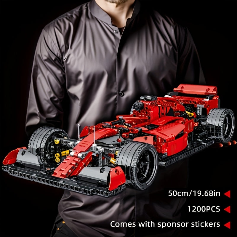Set de bloques de construcción de supercoche en ABS blanco de 1152 piezas, juguete STEM para niños