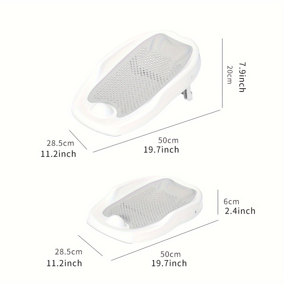 Kids Baby Bath Seat Foldable Fish-Shaped Non-Slip PP Support for Safe Bathing
