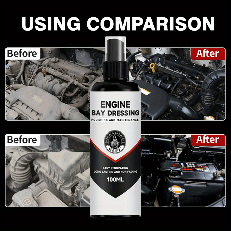 100ml Dvigatel va Plastmassa Detallarini Yangilash, Yaltirash, Yuvish, Avtomobil Qopqog'i, Bagaj, Gome